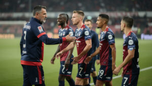 après le match nul à villefranche, maxime d'ornano du sm caen félicite l'attitude exemplaire des joueurs, soulignant leur engagement et leur esprit d'équipe sur le terrain.