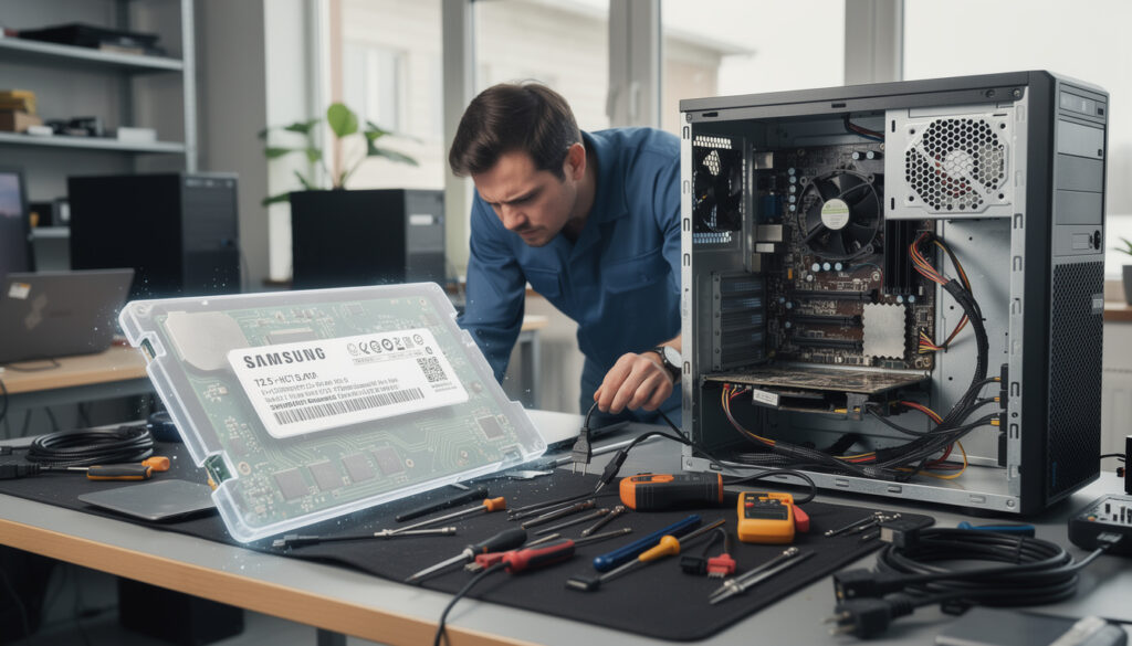 samsung diminue la production de ses ssd sata, ce qui pourrait entraîner une pénurie et affecter la disponibilité des pc d'entrée de gamme.