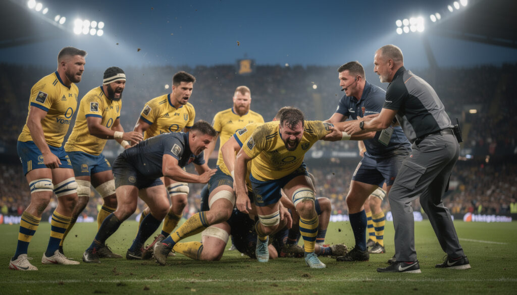 découvrez comment clermont a remporté une victoire intense dans le top 14 malgré la forte pression, mais a perdu son joueur-clé lors du match.
