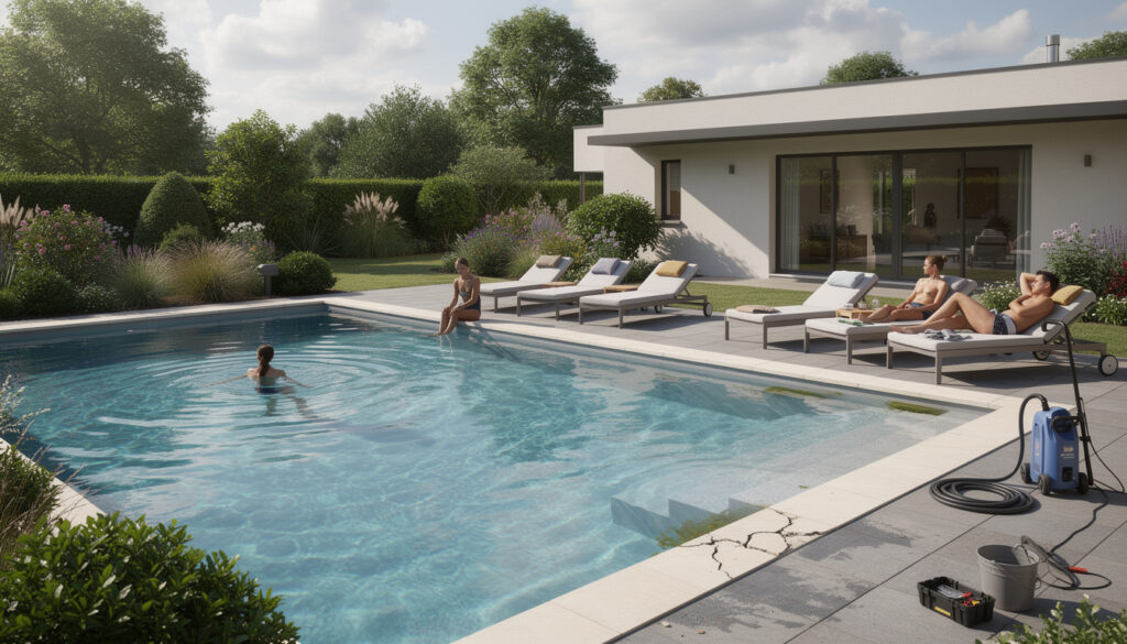 découvrez l'évolution d'une piscine en loire-atlantique un an après sa mise en service, entre réussites et défis à relever.