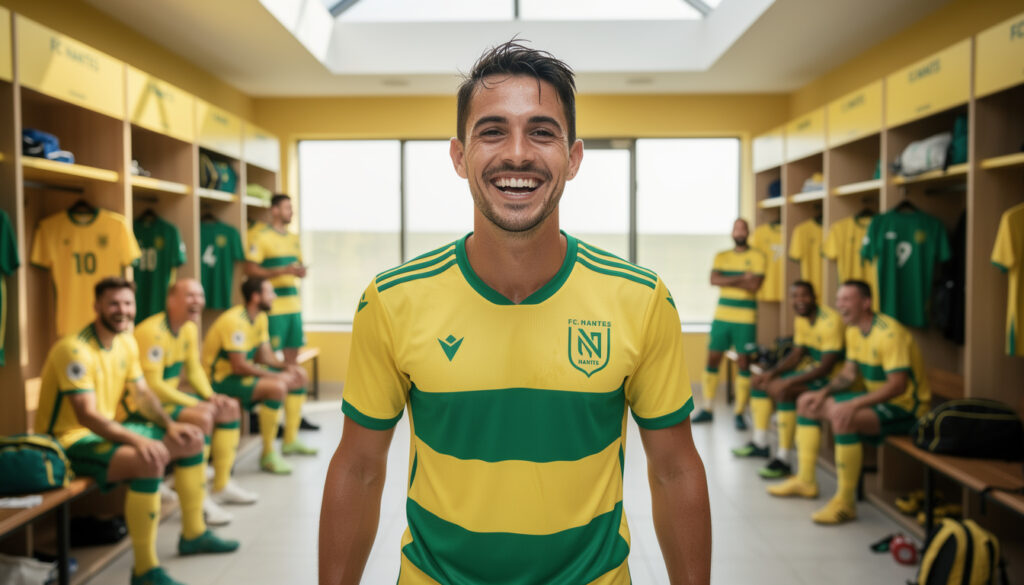 à 35 ans, rémy cabella apporte au vestiaire de nantes une énergie positive et une joie contagieuse, incarnant un esprit d'enfant qui inspire ses coéquipiers sur et en dehors du terrain.