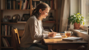 découvrez comment anna hope utilise l'écriture comme un moyen essentiel pour retrouver stabilité et équilibre dans sa vie.