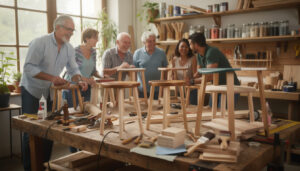 participez à un atelier convivial à orléans pour créer votre propre tabouret personnalisé. une expérience créative et ludique avec la satisfaction garantie du résultat final !