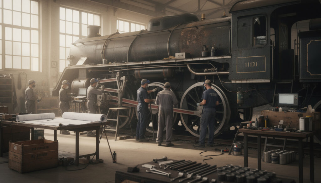 découvrez les étapes fascinantes de la restauration d'une locomotive à vapeur classée monument historique près d’orléans, un témoignage unique du patrimoine ferroviaire français.