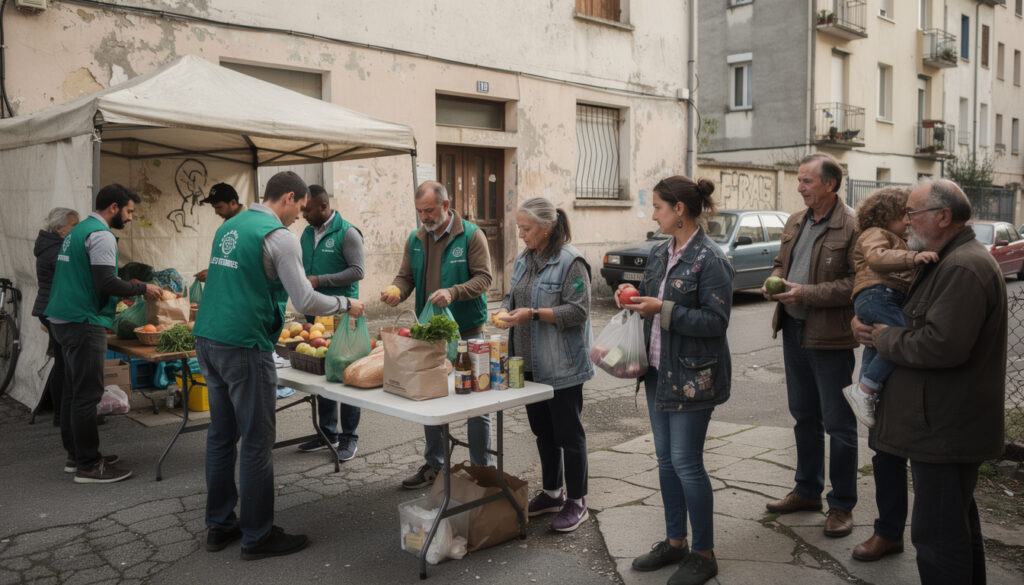 l'association « les mains tendues » observe une augmentation notable des personnes en situation de précarité bénéficiant de ses distributions alimentaires, soulignant l'importance de son action solidaire.