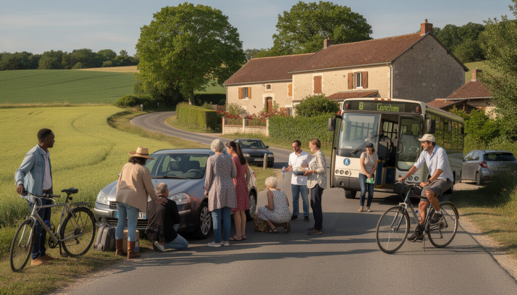 découvrez comment la solidarité transforme les trajets dans le pays de conches, une véritable aventure humaine sur les routes locales.