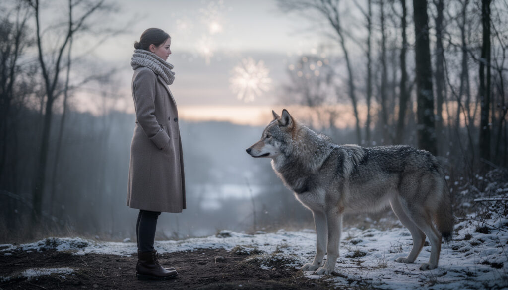 découvrez l'histoire captivante d'une rencontre exceptionnelle entre une jeune femme et un loup près d'orléans lors du réveillon du nouvel an, un moment à la fois mystérieux et bouleversant.